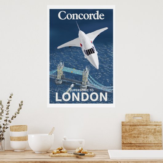 Poster Concorde à Londres (Cuisine)