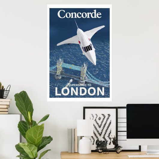 Poster Concorde à Londres (Bureau à domicile)