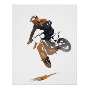 Poster Concours de moto Sport Challenge Silhouette