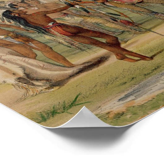 Poster Concours de tir à l'arc de Mandan, vers 1832 (Coin)