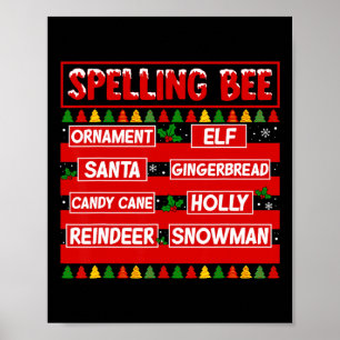 Poster Concours d'orthographe de Noël Professeur d'orthog