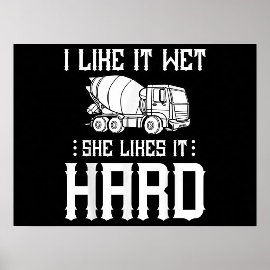 Poster Concret Finisher Travailleur Cement Mixer Conducte (Devant)