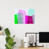 Poster Concrete Jungle Bâtiment Abstrait Art (Bureau à domicile)