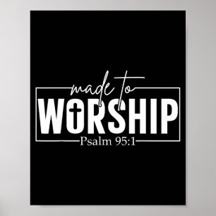 Poster Conçu pour adorer Psaume 95 1 Verset de la Bible c