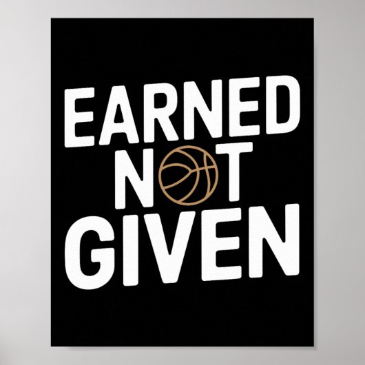 Poster Conçu pour un état d'esprit de motivation Earned N (Devant)