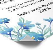 Poster Condolence fausse couche Oubliez-moi pas bébé ange (Coin)