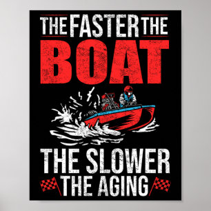 Poster Conducteur de bateau de drague Bateau Pilote Dragu