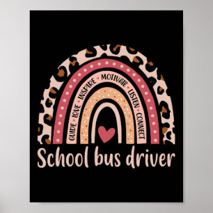 Poster Conducteur De Bus Scolaire 100E Jour De Conducteur