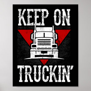 Poster Conducteur de camion de camionnette amusant
