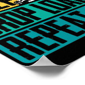 Poster Conducteur de camion de camionnette mangez des cha (Coin)