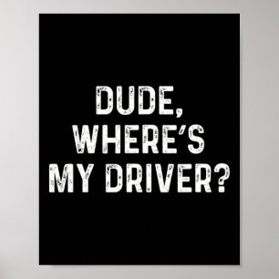 Poster Conducteur de disque de golf drôle 