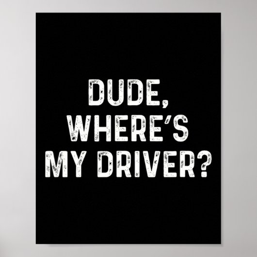 Poster Conducteur de disque de golf drôle (Devant)