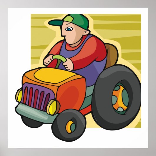 Poster Conducteur de tracteur (Devant)