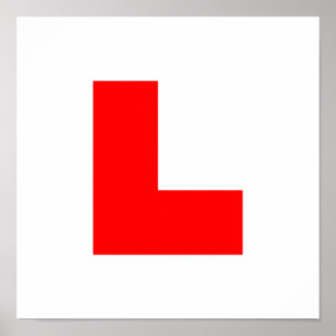 Poster Conducteur débutant avec plaque L / Enterrement de