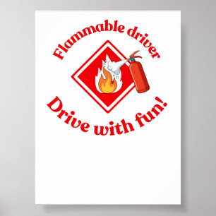 Poster Conducteur inflammable camionneur Téléchargement