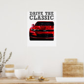 Poster conduire la Chevrolet Camaro classique (Cuisine)