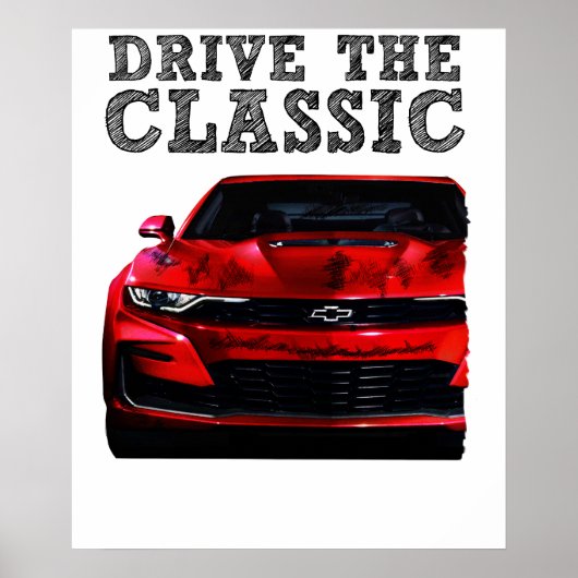 Poster conduire la Chevrolet Camaro classique (Devant)