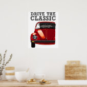 Poster conduire la coccinelle-vw classique (Cuisine)
