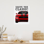 Poster conduire la mustang ford classique (Cuisine)