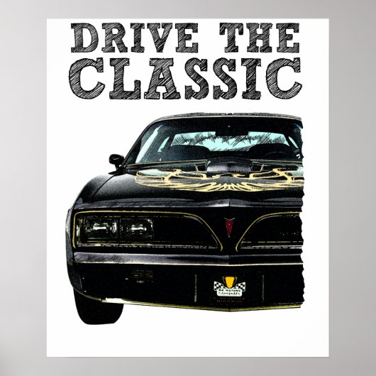 Poster conduire la pontiac firebird classique (Devant)