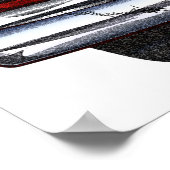 Poster conduire la voiture classique-convertte 2 (Coin)