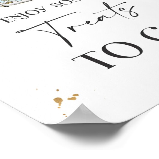 Poster Conduire par Baby shower Traiter Favoriser Signal  (Coin)