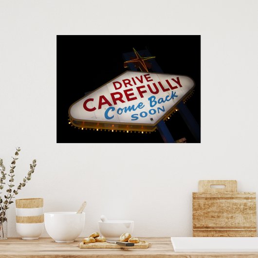 Poster Conduire prudemment (Cuisine)