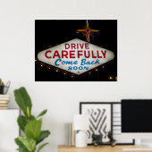 Poster Conduisez prudemment - Revenez bientôt Imprimer l' (Bureau à domicile)