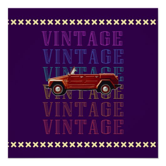 Poster conduite automobile vintage (Devant)
