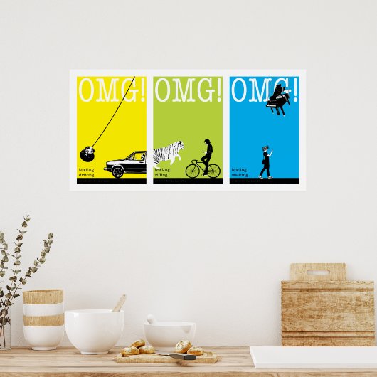 Poster conduite, équitation, marche. (Cuisine)