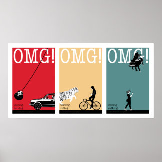 Poster conduite, équitation, marche. 3