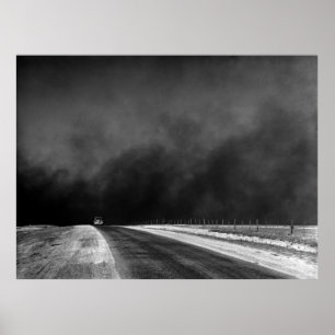 Poster Conduite le Panhandle du Texas dans la cuvette de