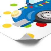 Poster Conduite par défilé d'anniversaire, signe de fête  (Coin)