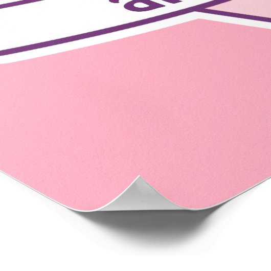 Poster Cône crème glacée rose (Coin)