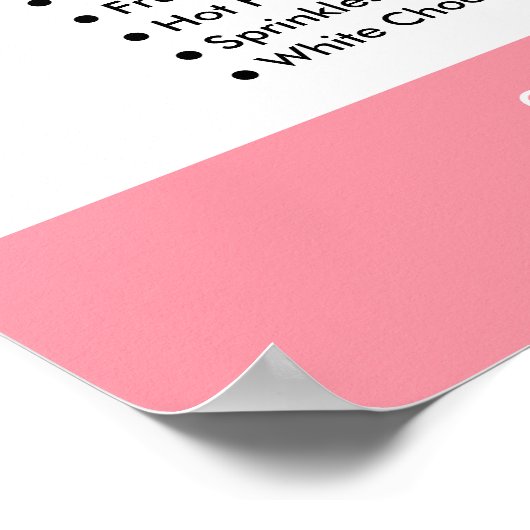 Poster Cône de glace, menu de salon de glace (Coin)