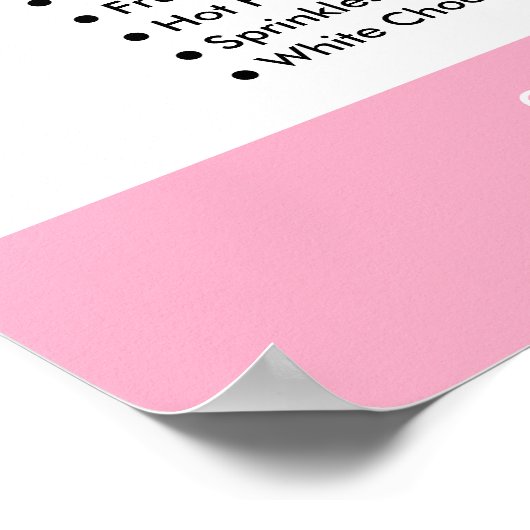 Poster Cône de glace, Menu de salon de glace (Coin)