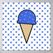 Poster Cône Royal Blue Ice Cream (Devant)