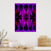Poster Coneflower Abstrait - violet (Cuisine)