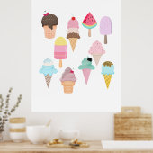 Poster Cônes de glace (Cuisine)