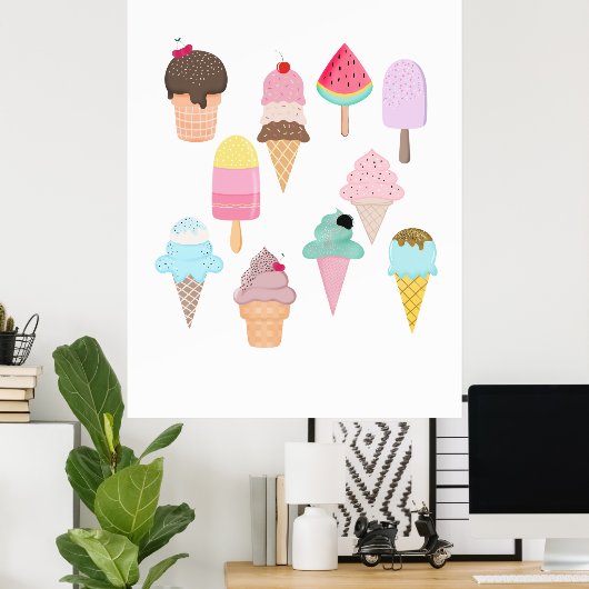 Poster Cônes de glace (Bureau à domicile)