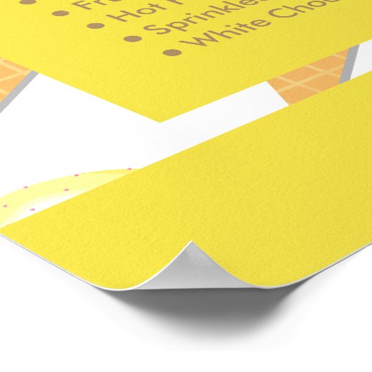 Poster Cônes de glace, Menu de salon de glace (Coin)