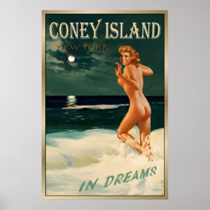 Poster Coney Island New York - Original Marilyn Monroe