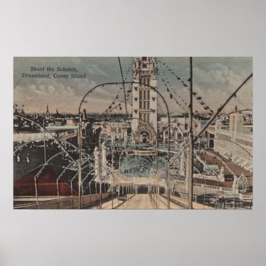 Poster Coney Island, NY - Tirer sur le parcours des Schut (Devant)