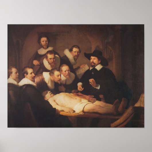 Poster Conférence Anatomie Du Dr Nicholaes Tulp (Devant)