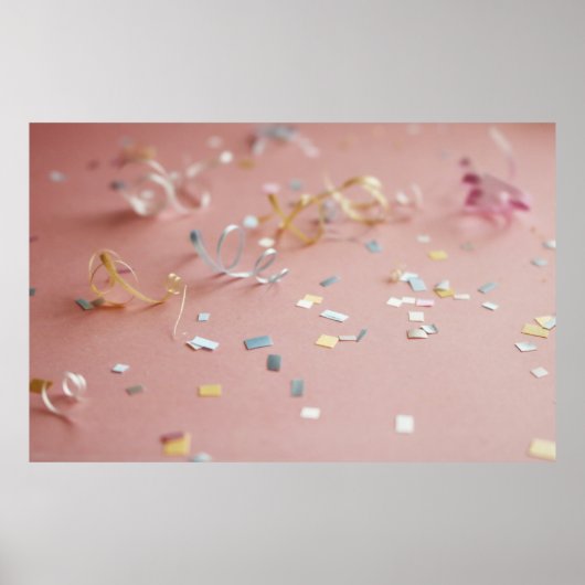 Poster Confetti de couleur aérée (Devant)