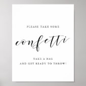 Poster Confetti de mariage avec calligraphie moderne pour (Devant)