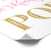 Poster Confetti d'or rose Elle est prête à faire du pop (Coin)