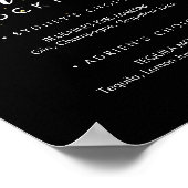 Poster Confetti d'or | Signature noire Signal Cocktails (Coin)