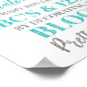 Poster Confetti en argent bleu décorer un panneau de jeu  (Coin)