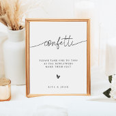 Poster Confetti minimaliste moderne Envoi Mariage